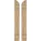 Ekena Millwork Americraft 2-Board (2 Batten) Wood Joined Board-n-Batten Shutters w/ Arch Top, ARW101BQ207X77UNH, PR ARW101BQ207X77UNH - alternate 1
